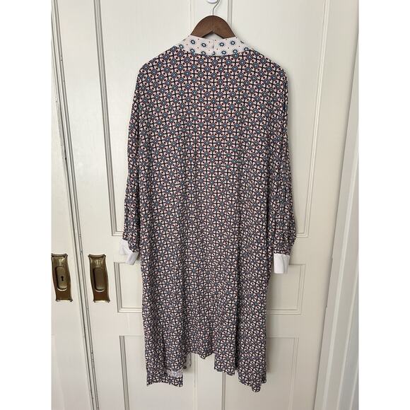 Ariat Mesquite Kimono Duster Womens Size L/XL Rust Blue Ivory Boho Festival - Picture 4 of 9